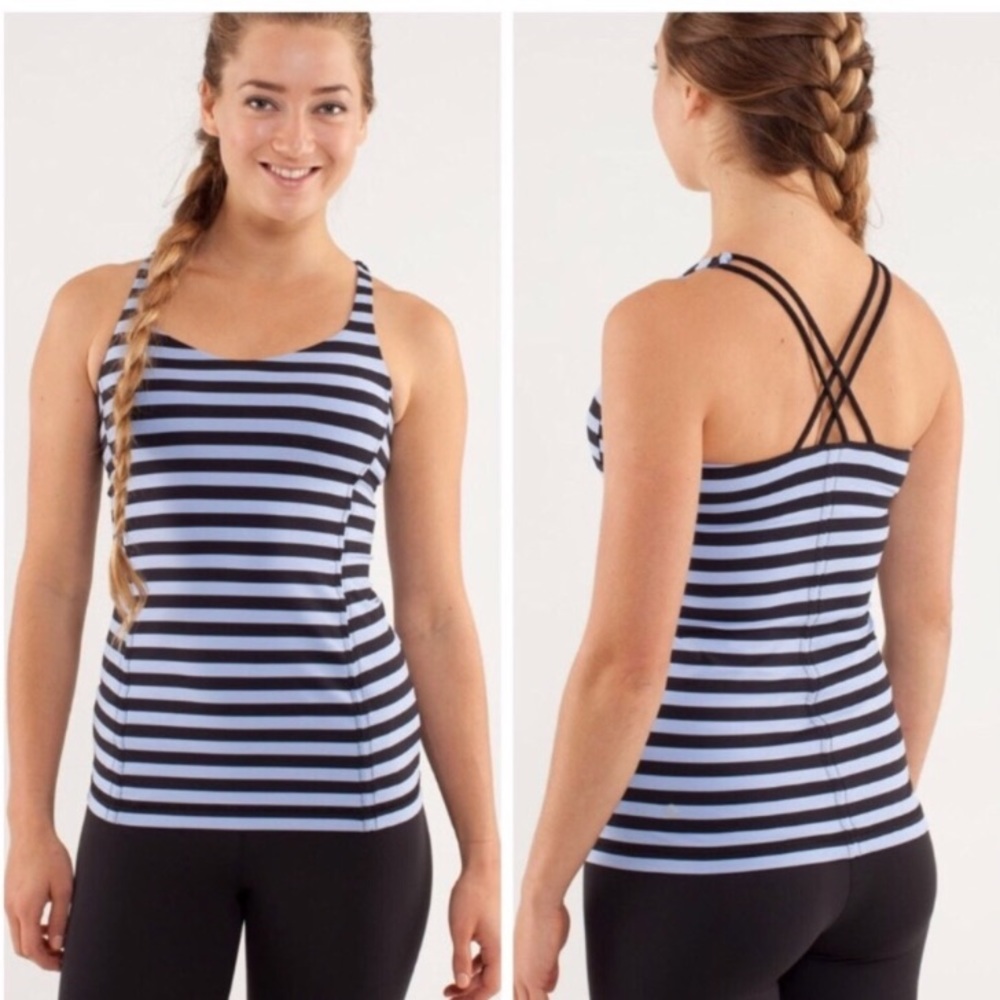 Lululemon Free To Be Sea Stripe Polar Haze Tank 4